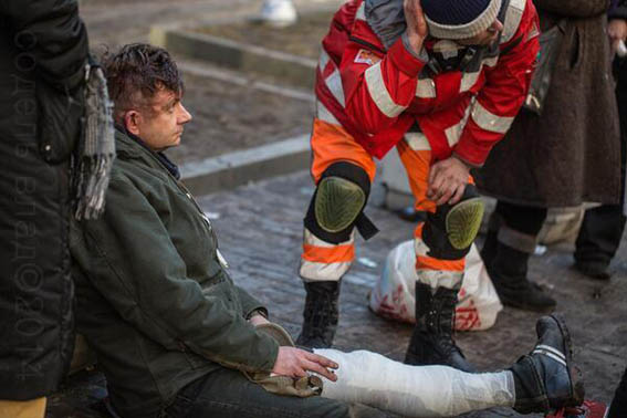 Sasha Pipa injured in Kiev Riots